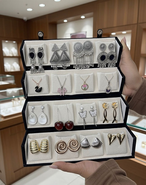 INDO-WESTERN 16 PCS JEWELLERY + BLACK BOX